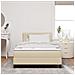 Letto a Box Spring con Materasso Crema 120x200 cm Tessuto - Foto miniatura 5