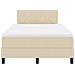 Letto a Box Spring con Materasso Crema 120x200 cm Tessuto - Foto miniatura 8