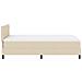 Letto a Box Spring con Materasso Crema 120x200 cm Tessuto - Foto miniatura 9