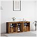 Credenza con luci LED Legno invecchiato 162x37x67 cm Legno ingegnerizzato - Foto miniatura 2
