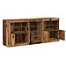 Credenza con luci LED Legno invecchiato 162x37x67 cm Legno ingegnerizzato - Foto miniatura 6