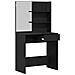 Tavolo da Toeletta Nero in Rovere con Specchio - 74.5 x 40 x 141 cm - Foto miniatura 5