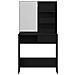 Tavolo da Toeletta Nero in Rovere con Specchio - 74.5 x 40 x 141 cm - Foto miniatura 7