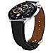 Cinturino In Pelle Vera Con Texture A Coccodrillo Compatibile Con Samsung S3 E Huawei Gt Series Smartwatch 22mm, Elegante E Resistente Black - Foto miniatura 3