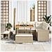 Set Divano da Giardino 8 pcs beige e panna 100 x 100 x 71 cm - Foto miniatura 3