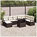 Set Divano da Giardino 9 pcs Marrone Poly Rattan - Foto miniatura 2