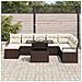 Set Divano da Giardino 9 pcs Marrone Poly Rattan - Foto miniatura 3