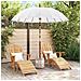 Parasol Balinese Crema 210-220 cm Cotone, legno massello - Foto miniatura 3