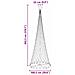 Albero di Natale LED Blu 100.5 x 100.5 x 302.5 cm Metallo - Foto miniatura 8