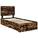 Struttura del letto Rovere fumé 90 x 200 cm Legno multistrato - Foto miniatura 4