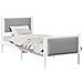 Struttura del letto Grigio chiaro 75 x 190 cm Tessuto - Foto miniatura 3