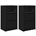 Comodini 2 pcs Nero 40 x 30 x 467 cm Legno multistrato - Foto miniatura 1