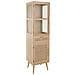 Vetrina In Mdf E Griglia, Marrone, 46,5x40,5x173,5 Cm - Foto miniatura 1