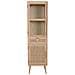 Vetrina In Mdf E Griglia, Marrone, 46,5x40,5x173,5 Cm - Foto miniatura 3
