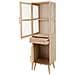 Vetrina In Mdf E Griglia, Marrone, 46,5x40,5x173,5 Cm - Foto miniatura 4