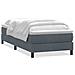 Giroletto a Molle con Materasso Grigio Scuro 80x220 cm Velluto - Foto miniatura 1