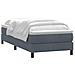 Giroletto a Molle con Materasso Grigio Scuro 80x220 cm Velluto - Foto miniatura 3