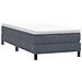 Giroletto a Molle con Materasso Grigio Scuro 80x220 cm Velluto - Foto miniatura 5