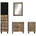 Set Mobili da Bagno 4 pz in Legno Massello di Mango - Foto miniatura 3