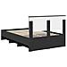 Struttura del letto Nero 120 x 123 cm Legno multistrato - Foto miniatura 9