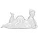 Scultura Donnina Yoga Relax In Resina Bianca - Foto miniatura 1