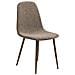 Set 2 Sedie Da Pranzo Stockholm In Poliestere Marrone Chiaro Con Gambe In Metallo 44x54x88 Cm - Foto miniatura 1