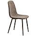 Set 2 Sedie Da Pranzo Stockholm In Poliestere Marrone Chiaro Con Gambe In Metallo 44x54x88 Cm - Foto miniatura 3