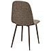 Set 2 Sedie Da Pranzo Stockholm In Poliestere Marrone Chiaro Con Gambe In Metallo 44x54x88 Cm - Foto miniatura 4