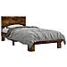 Struttura letto con testata Rovere Fumo 80 x 200 cm - Foto miniatura 1