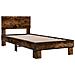 Struttura letto con testata Rovere Fumo 80 x 200 cm - Foto miniatura 3