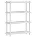 Unità di scaffalatura 4 livelli 100 x 40 x 136,5 cm PP Bianco - Foto miniatura 1