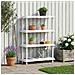 Unità di scaffalatura 4 livelli 100 x 40 x 136,5 cm PP Bianco - Foto miniatura 2