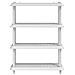 Unità di scaffalatura 4 livelli 100 x 40 x 136,5 cm PP Bianco - Foto miniatura 5
