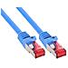 cavo patch per rete dati lan cat. 6, 2x rj45, doppia schermatura sftp (pimf) , halogenfree, colore blu, 2m - Foto miniatura 1
