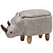 Pouf In Tessuto Similpelle Grigio Chiaro Rhino - Foto miniatura 7