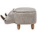 Pouf In Tessuto Similpelle Grigio Chiaro Rhino - Foto miniatura 9