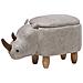 Pouf In Tessuto Similpelle Grigio Chiaro Rhino - Foto miniatura 12