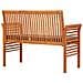 Panca Da Giardino A 2 Posti 120 Cm Legno Massello Di Acacia - Foto miniatura 2