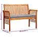 Panca Da Giardino A 2 Posti 120 Cm Legno Massello Di Acacia - Foto miniatura 7