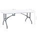 Tavolo Da Giardino Pieghevole Bianco 180x72x72 Cm In Hdpe - Foto miniatura 8