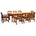 Set Da Pranzo Da Giardino 9 Pz Con Cuscini Massello Di Acacia - Foto miniatura 1