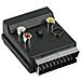 SCART 60, 2x SCART, 3x RCA + SVHS, Maschio / femmina, Nero, Plastica, 5,5 cm - Foto miniatura 2