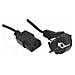 TC006NC 0.6m Spina di alimentazione di tipo F Accoppiatore C13 Nero cavo di alimentazione - Foto miniatura 1