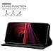 Custodia Compatibile Con Sony Xperia 1 Iii In Nero Di Notte - Coperchio Protettiva Con Chiusura Magnetica, Funzione Stand E Tasca Per Le Carte - Foto miniatura 3