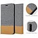 Custodia Compatibile Con Sony Xperia 1 Ii (2. Version) In Grigio Chiaro Marrone - Coperchio Protettiva Con Chiusura Magnetica, Funzione Stand E Tasca Per Le Carte - Foto miniatura 6