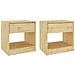 Comodini 2 pz 40x31x40 cm in Legno Massello di Pino - Foto miniatura 3