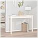 Tavolo Consolle Bianco 110x40x75 Cm In Legno Massello Di Pino - Foto miniatura 1