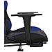 Sedia Da Gaming Con Poggiapiedi Nero E Blu In Similpelle - Foto miniatura 4