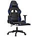 Sedia Da Gaming Con Poggiapiedi Nero E Blu In Similpelle - Foto miniatura 7