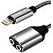 Adattatore Audio Lightning A 2 Jack 3,5 Mm Femmina Per Cuffie E Microfono - Foto miniatura 1